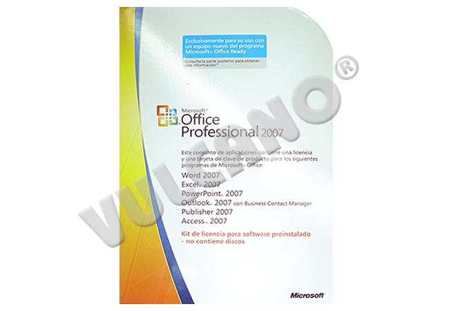 Suite de oficina OEM Microsoft Office 2007 Professional X14-57339 - Vulcano  - Servicio tecnico especializado - Reparacion de Notebooks, Tablets,  Ultrabooks y All in Ones