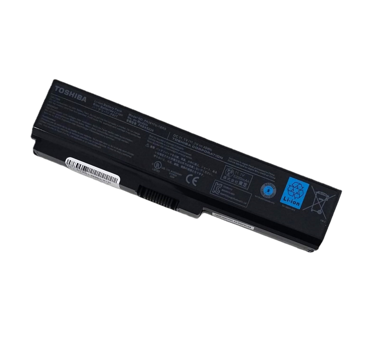 Batería para Notebook Toshiba Satellite L655D L750 / 11.1V / 5200mAh / 6 Celdas / Li-ion / Original PA3817U-1BRS