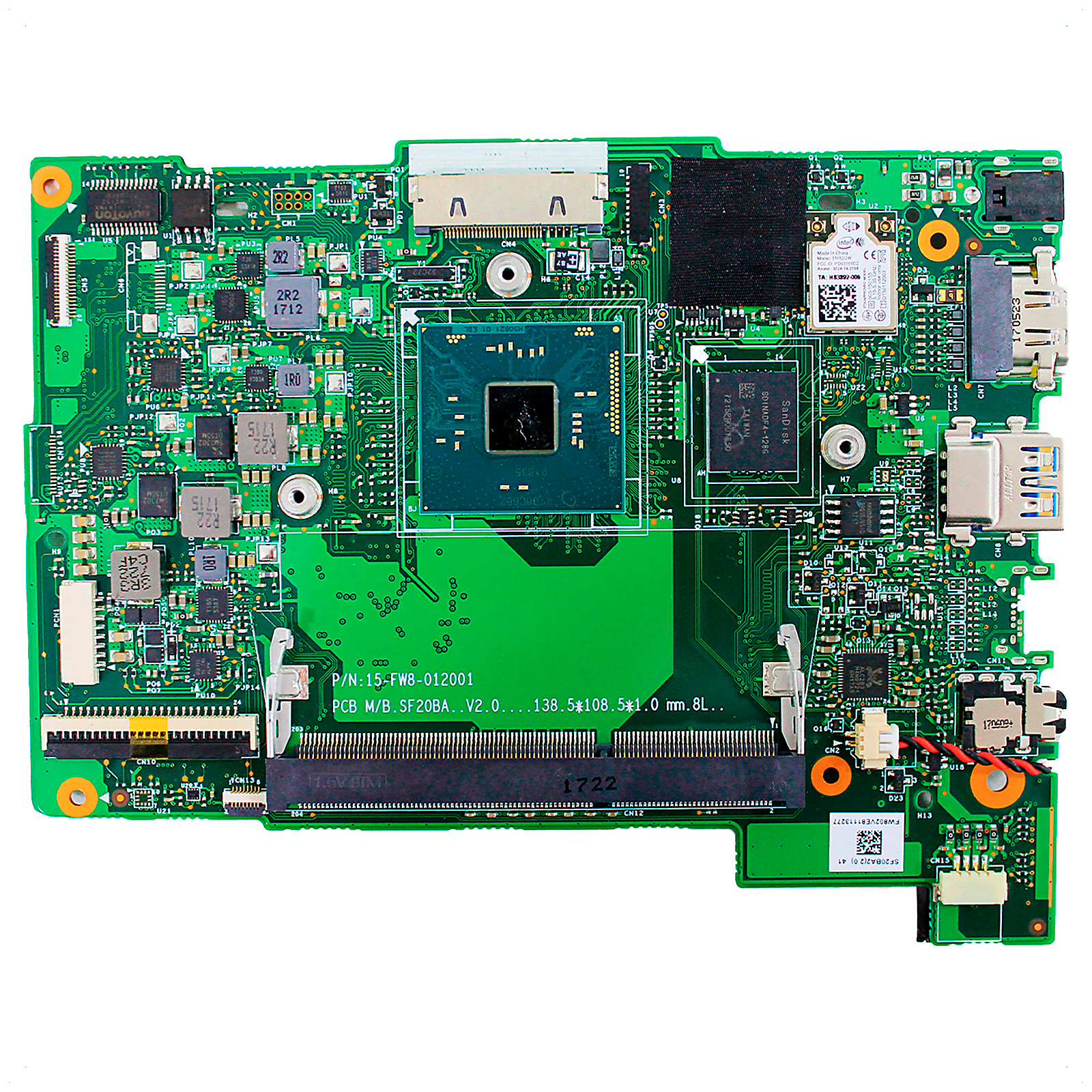 Motherboard para Netbook  Noblex SF20BA G7   15-fw8-012001