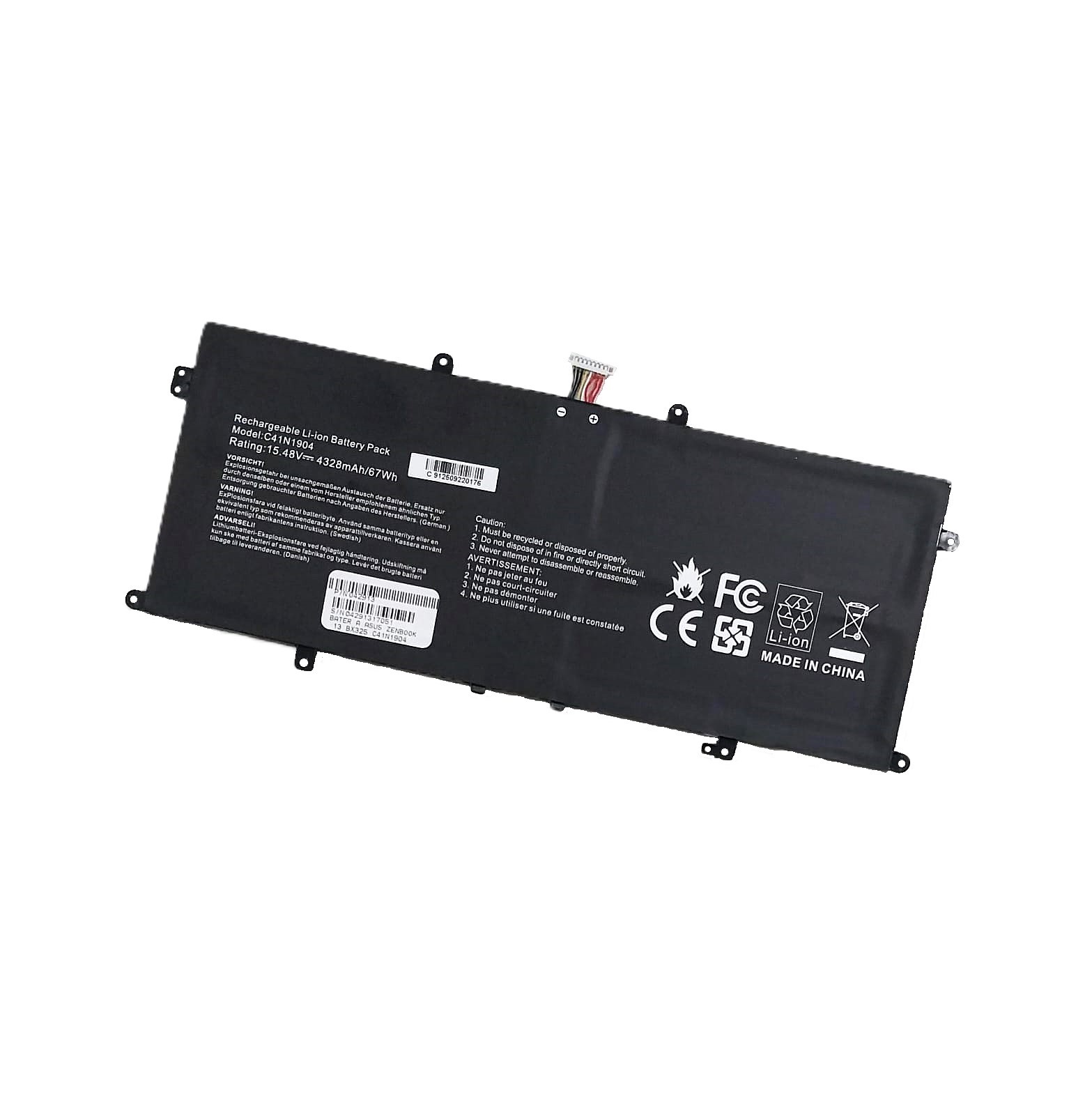 Batería para Notebook Asus Zenbook / 15.4V / 4328mAh / 4 Celdas / Alternativa C41N1904